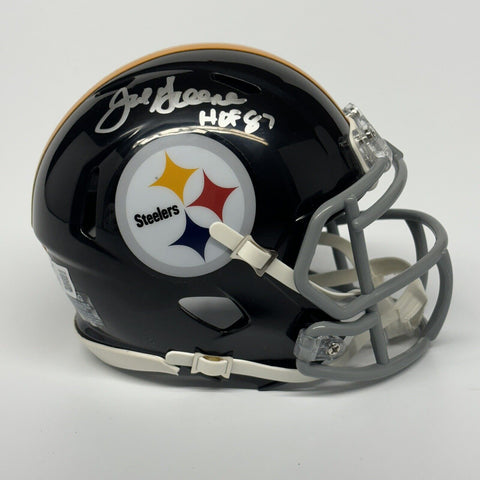 Joe Greene Autographed Signed HOF '87 Pittsburgh Steelers Mini Helmet Beckett