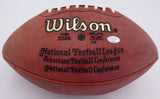 Warren Moon Autographed NFL Leather Football Houston Oilers MCS Holo #97662