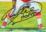 Will Shields Autographed KC Goal Line Art Card w/ HOF- Beckett *Black