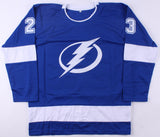 J. T. Brown Signed Lightning Jersey (Beckett COA) Tampa Bay Winger / Minn. Wild