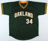 Dave Stewart Signed Oakland Athletics Jersey (Beckett COA) 3xWorld Series Champ