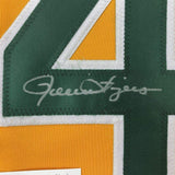 Framed Autographed/Signed Rollie Fingers 35x39 Oakland Yellow Jersey JSA COA