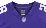 Vikings Adrian Peterson "Career Stat" Signed Purple Nike Game Jersey BAS Witness