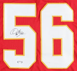 Derrick Johnson Signed Kansas City Chiefs Red Jersey (PSA) 4xPro Bowl Linebacker