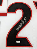 FRAMED GEORGIA BULLDOGS ERIC STOKES JR AUTOGRAPHED SIGNED JERSEY JSA COA