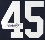 Rudy Ruettiger Signed Notre Dame Fighting Irish 35x43 Framed Jersey Display/ JSA