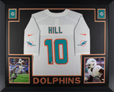 Tyreek Hill Autographed Miami Dolphins Nike Game White Framed Jersey Beckett