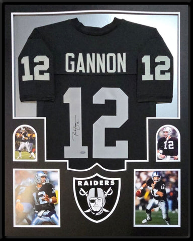 FRAMED OAKLAND RAIDERS RICH GANNON AUTOGRAPHED SIGNED JERSEY TRISTAR HOLOGRAM