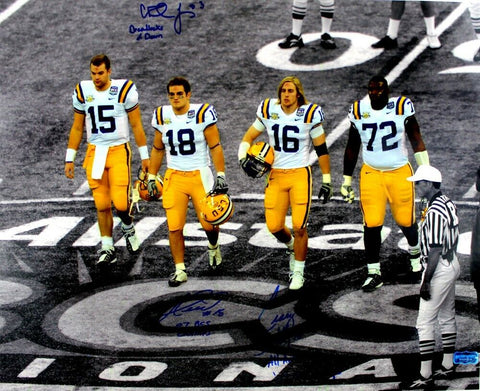 Craig Steltz, Jacob Hester, & Chad Jones Signed LSU Tigers 16x20 Spotlight Photo