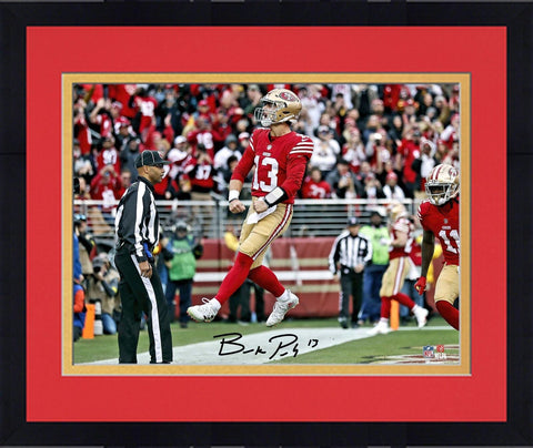 Framed Brock Purdy San Francisco 49ers Autographed 8" x 10" Screaming Photograph