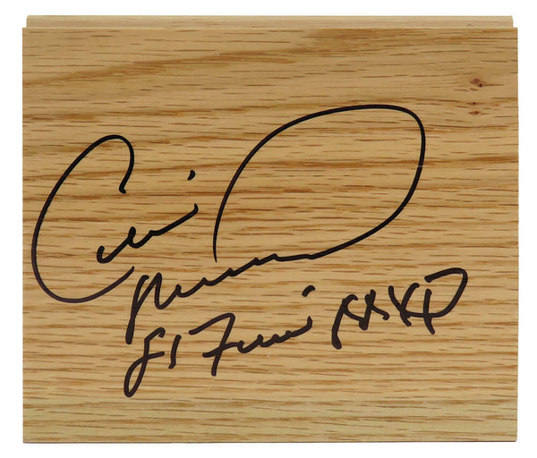 Cedric Maxwell (CELTICS) Signed 5x6 Floor Piece w/81 Finals MVP - (SCHWARTZ COA)