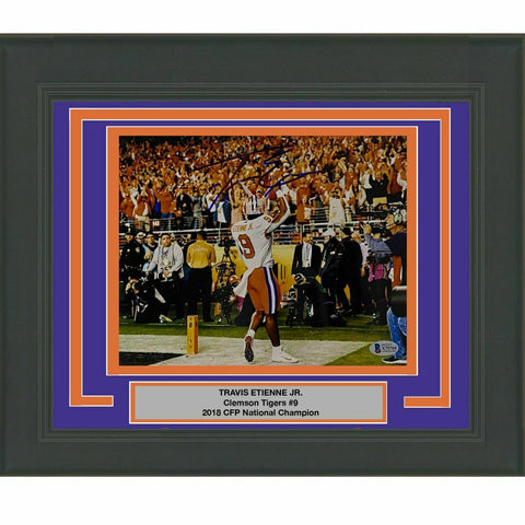 FRAMED Autographed/Signed TRAVIS ETIENNE JR Clemson 8x10 Photo Beckett COA #2