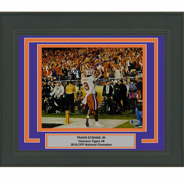 FRAMED Autographed/Signed TRAVIS ETIENNE JR Clemson 8x10 Photo Beckett COA #2