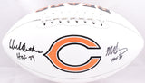 Mike Singletary Dick Butkus Signed Chicago Bears Logo Football w/ HOF- BAW Holo