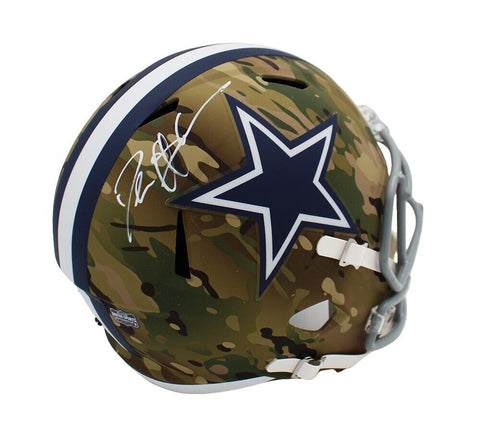 Deion Sanders Signed Dallas Cowboys Speed Full Size Camo NFL Helmet