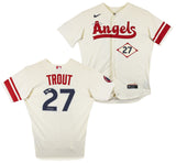 Angels Mike Trout Authentic Signed White Nike City Connect Jersey BAS & MLB