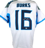 Treylon Burks Autographed White Pro Style Jersey-Beckett W Hologram *Silver