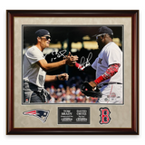 Tom Brady & David Ortiz Inscribed Signed Auto Photo Framed To 20x24 Fanatics