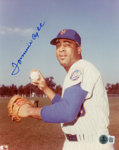 Tommie Agee Autographed/Signed New York Mets 8x10 Photo BAS 45223