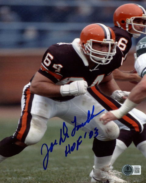 Joe DeLamielleure Signed Cleveland Browns 8x10 Photo HOF BAS 45507