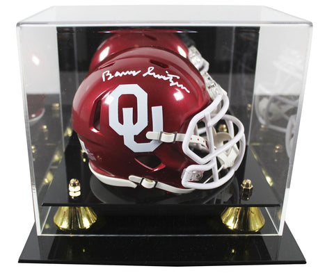 Oklahoma Barry Switzer Authentic Signed Speed Mini Helmet W/ Case BAS Witnessed