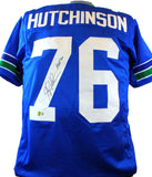 Steve Hutchinson Autographed Blue Pro Style Jersey With HOF-Beckett W Holo*black