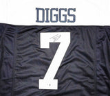 DALLAS COWBOYS TREVON DIGGS AUTOGRAPHED BLUE & WHITE JERSEY BECKETT QR 233689