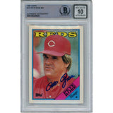 Pete Rose Autographed/Signed 1988 Topps 475 10 Auto Trading Card Beckett 47105