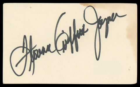 Florence Griffith Joyner Olympics Authentic Signed 3x5 Index Card BAS #BN06429