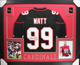 J.J. JJ WATT (Cardinals black SKYLINE) Signed Autographed Framed Jersey JSA