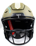 Fred Taylor Signed Jaguars F/S Salute to Service Speed Flex Helmet-BeckettW Holo