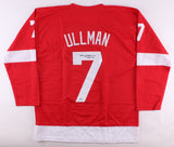 Norm Ullman Signed Detroit Red Wings Jersey Inscribed "HOF 82" (Beckett COA)