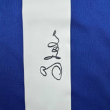 Autographed/Signed Gianfranco Zola Italy Blue Soccer Futbol Jersey BAS COA