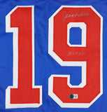 Jean Ratelle Signed New York Rangers Jersey Inscribed "HOF 85" (Beckett)