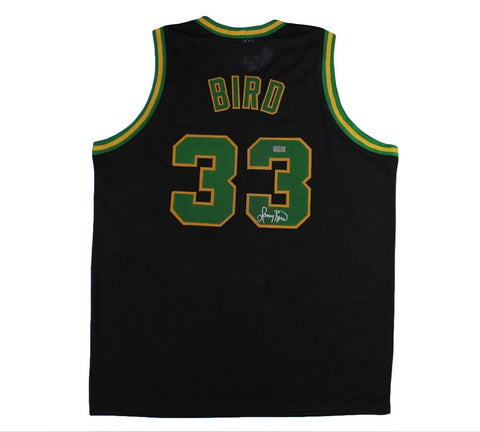 Larry Bird Signed Boston Custom Black Jersey