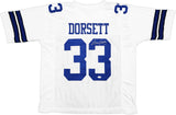 DALLAS COWBOYS TONY DORSETT AUTOGRAPHED WHITE FOOTBALL JERSEY JSA STOCK #228103