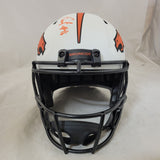 TROY FRANKLIN SIGNED DENVER BRONCOS F/S LUNAR ECLIPSE SPEED REPLICA HELMET BAS