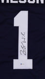 Zach Wilson Signed BYU Cougars Jersey (Beckett COA) Jets 2021 Draft Pck Q.B.