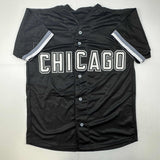 Autographed/Signed Andrew Vaughn Chicago Black Baseball Jersey Beckett BAS COA