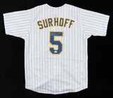 B. J. Surhoff Signed Milwaukee Brewers Jersey (JSA COA) Brew Crew Catcher 87-95