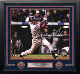 Dustin Pedroia 07 WS Swing Boston Red Sox Autographed 11x14 Framed Photo JSA PSA