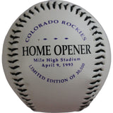 Don Baylor Signed Colorado Rockies Inaugural Season Logo Baseball BAS 44350