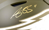 A.J. Brown Autographed Eagles F/S Salute to Service Speed Flex Helmet- Beckett W