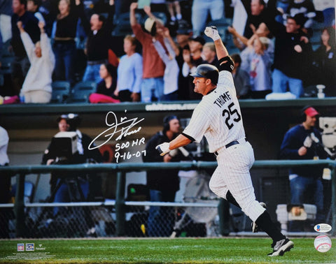 Jim Thome Signed White Sox 500th Home Run 16x20 Photo W/ 500 HR 9-16-07 Beckett