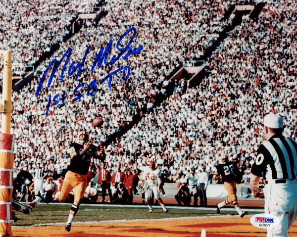 Max McGee Autographed Green Bay Packers 8x10 Photo 1st SB TD PSA 48511