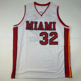 Autographed/Signed Shaquille Shaq O'Neal Miami Heat White Jersey Beckett BAS COA