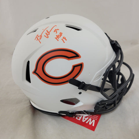 BRIAN URLACHER "HOF 18" SIGNED BEARS FS LUNAR ECLIPSE SPEED AUTHENTIC HELMET BAS