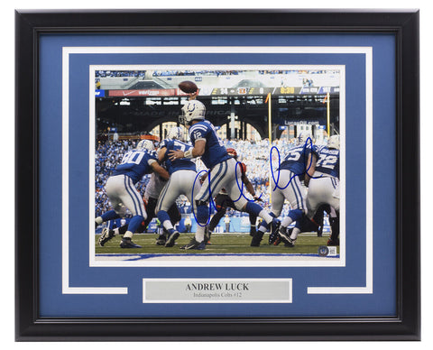 Andrew Luck Signed Framed 11x14 Indianapolis Colts Photo BAS