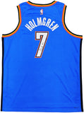 THUNDER CHET HOLMGREN AUTOGRAPHED NIKE SWINGMAN ICON JERSEY 52 BECKETT 234060