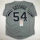 Autographed/Signed GOOSE GOSSAGE New York Grey Baseball Jersey JSA COA Auto